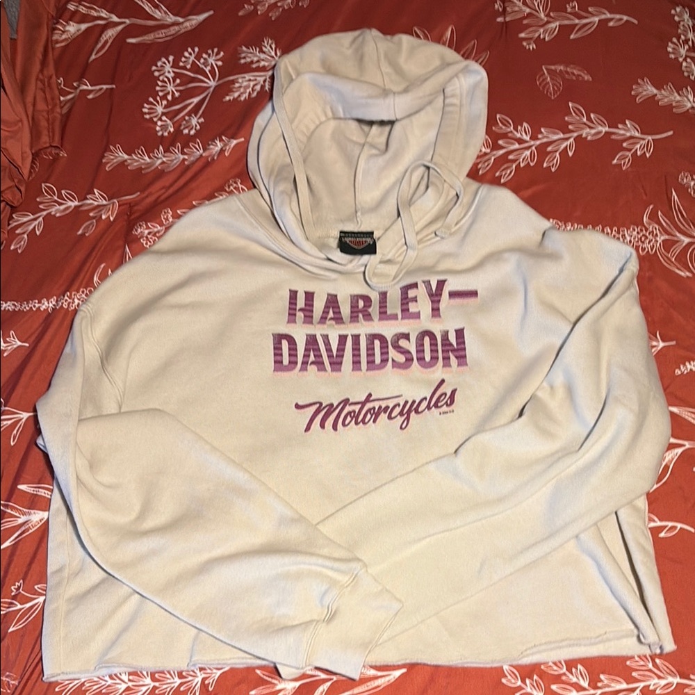 Harley-Davidson Cream and Purple Hoodie